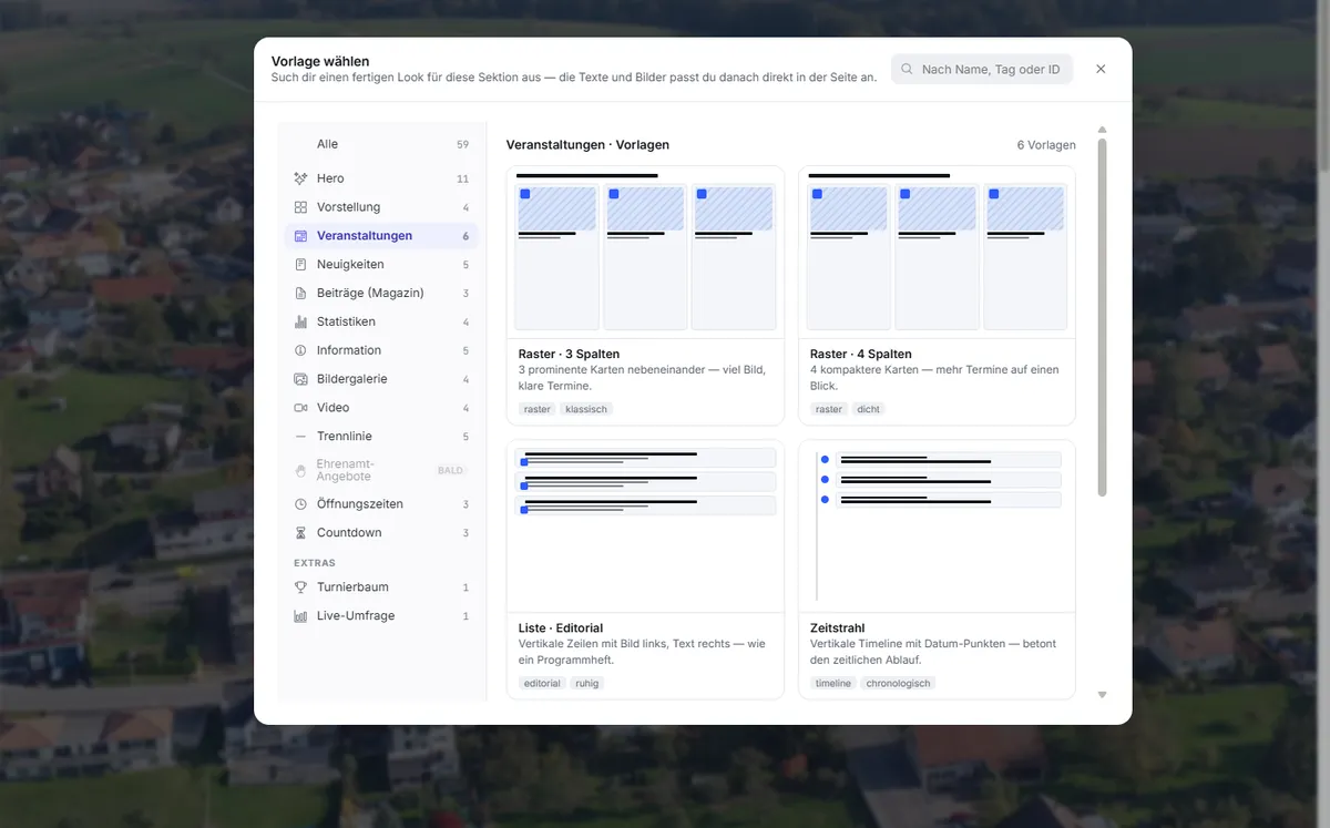 Laptop mit einer WirKonect-Vereinsseite