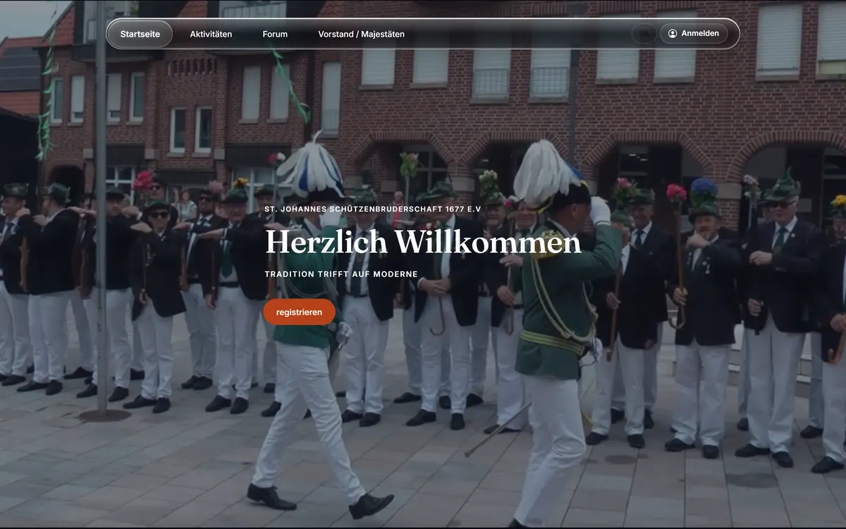 Startseite der St. Johannes Schützenbruderschaft Altenberge auf WirKonect