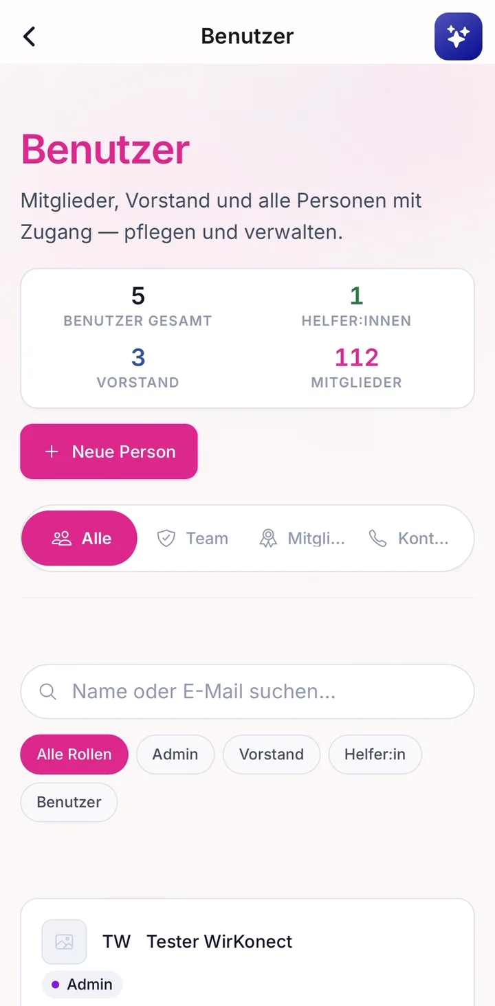 Vorschau: Mitglieder & Beiträge
